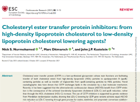 Publication on CETP inhibitors